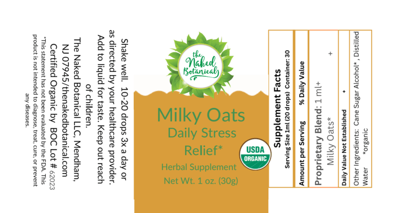 Single Herb Tinctures - Milky Oats-The Naked Botanical