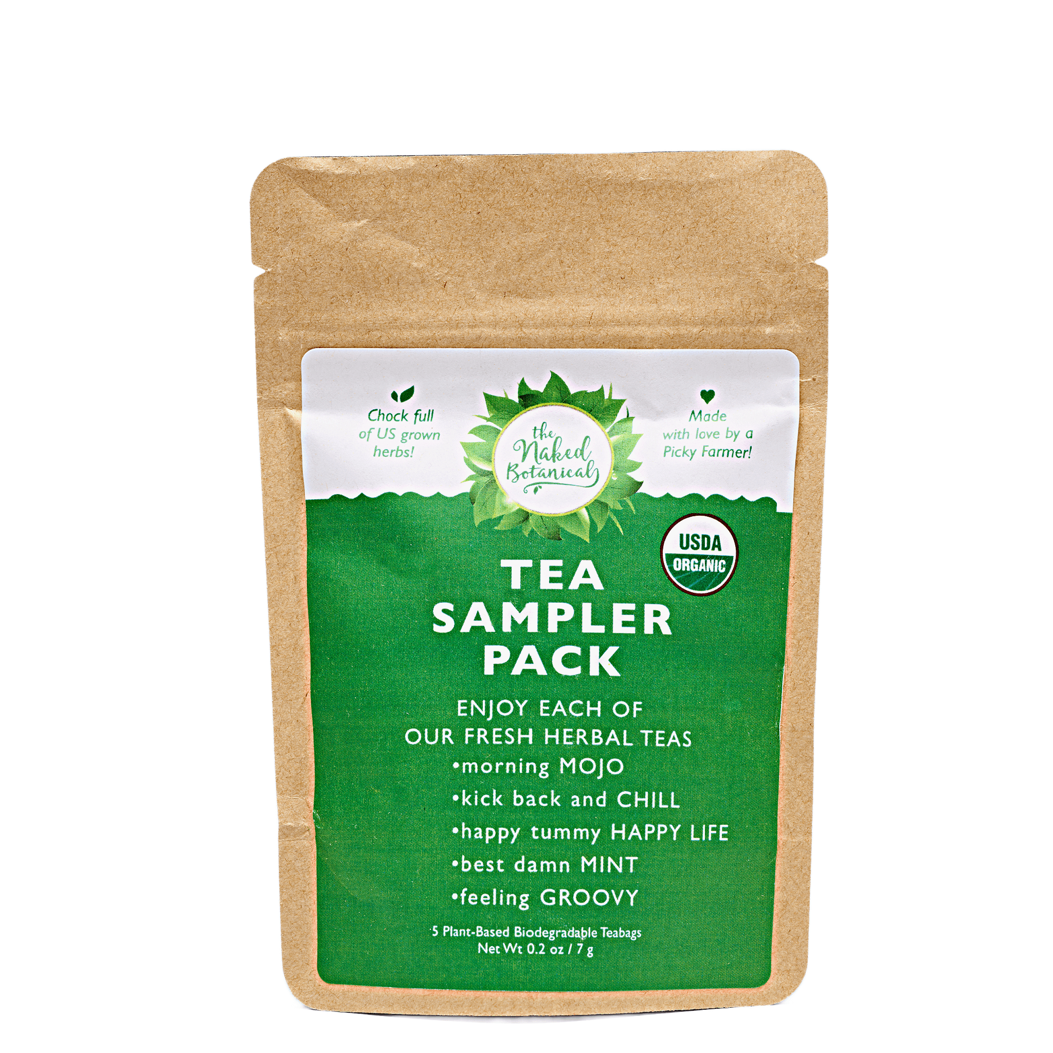 5 Tea Sampler Pack - The Naked Botanical