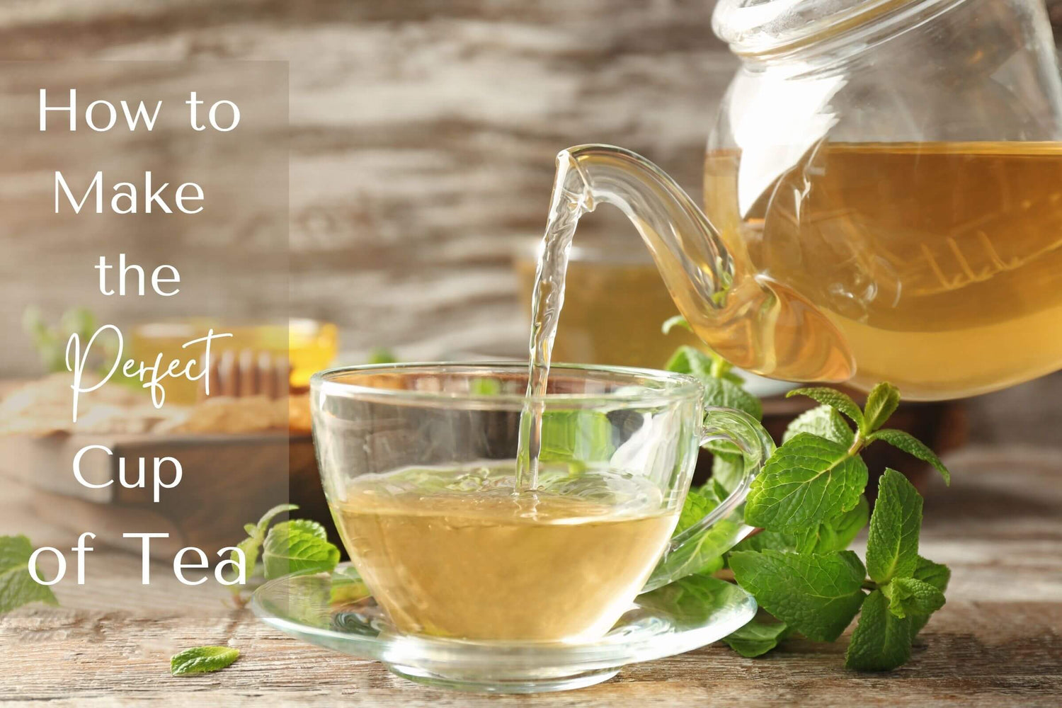 Pouring tea from a tea pot