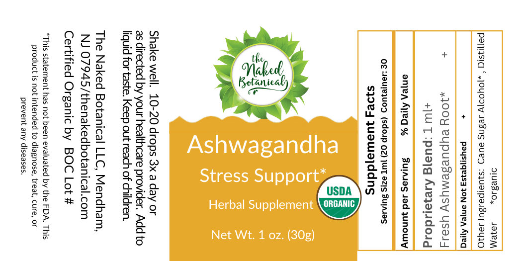 Single Herb Tinctures - Ashwagandha-The Naked Botanical