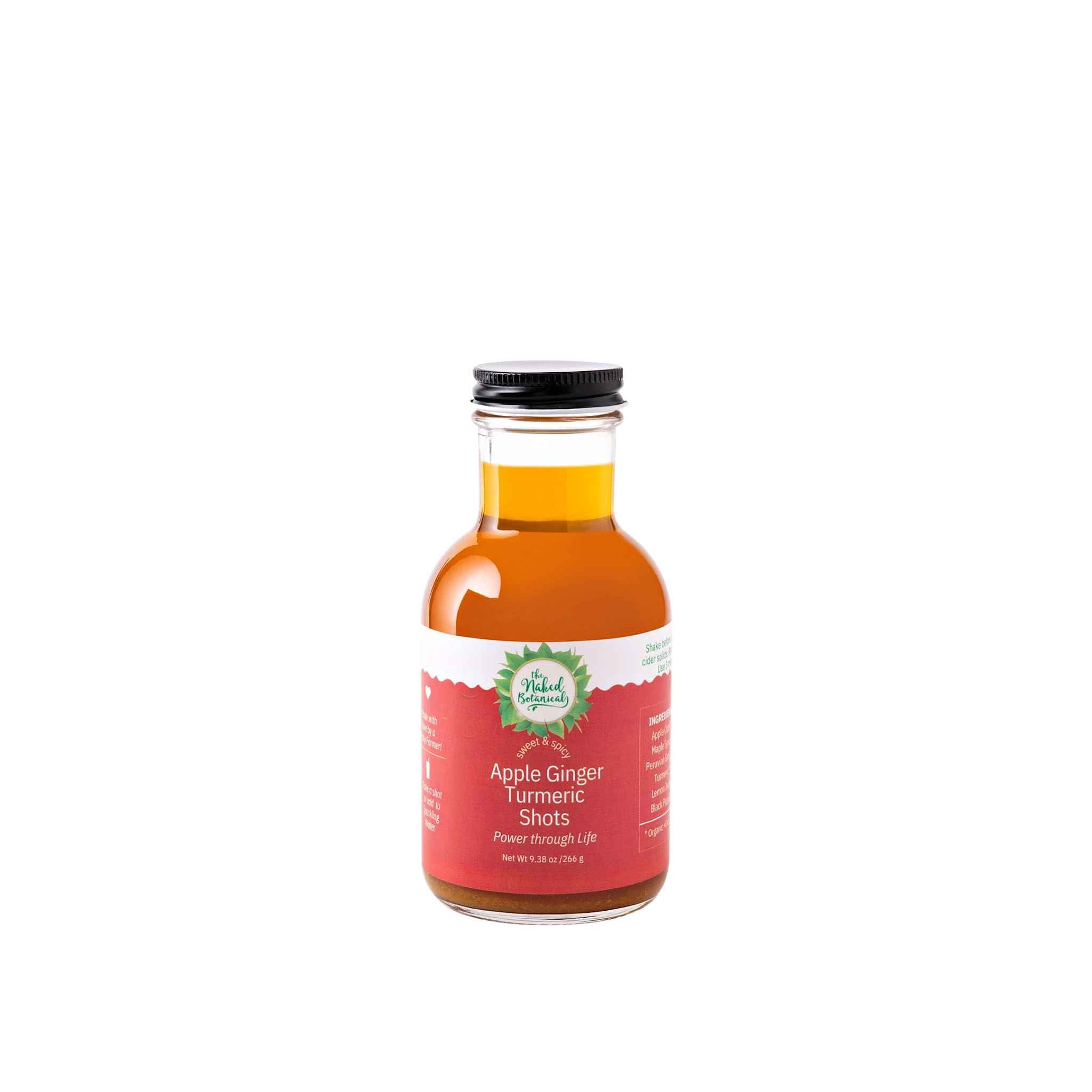 The Naked  Botanical Apple Ginger Turmeric shots.