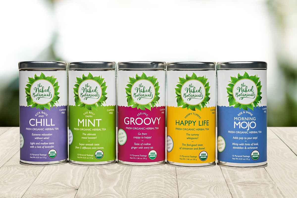 The Naked Botanical Five Tea Cans